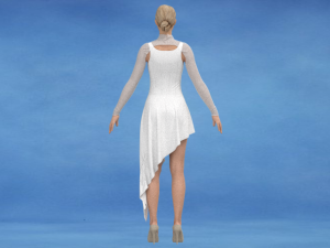 White dress 3D Model