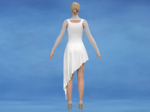 White dress 3D Model