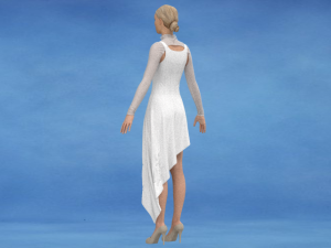 White dress 3D Model
