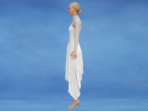 White dress 3D Model