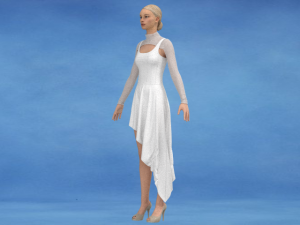 White dress 3D Model