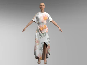 Rose dress 3D Model