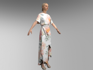 Rose dress 3D Model