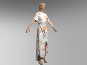 Rose dress 3D Model
