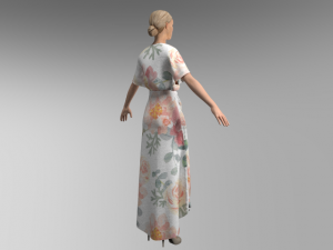 Rose dress 3D Model
