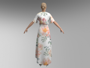 Rose dress 3D Model
