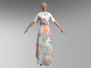 Rose dress 3D Model