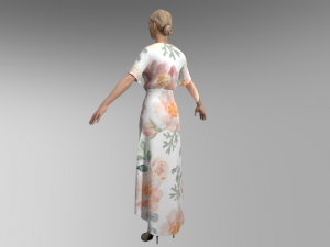 Rose dress 3D Model