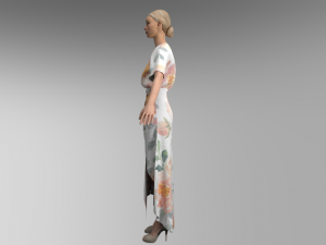 Rose dress 3D Model