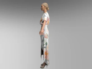 Rose dress 3D Model