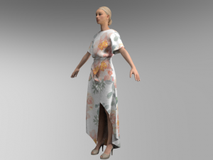 Rose dress 3D Model