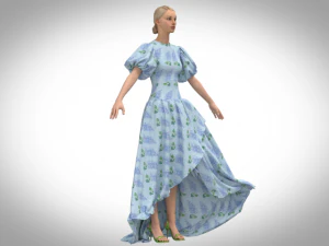 Lilac dress 3D Model