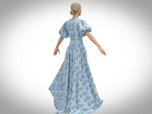 Lilac dress 3D Model