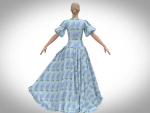 Lilac dress 3D Model