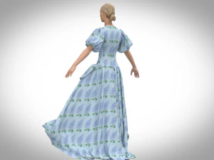 Lilac dress 3D Model