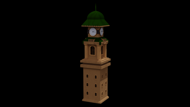 ClockTower 3D Модель .c4d .max .obj .3ds .fbx .stl .blend 