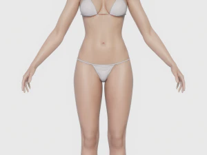 Modello femminile realistico Modello 3D