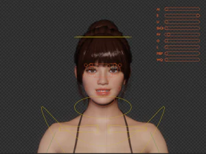 Realistic female model 3D Model