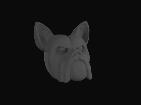 Pencil holder bulldog 3D Print Model
