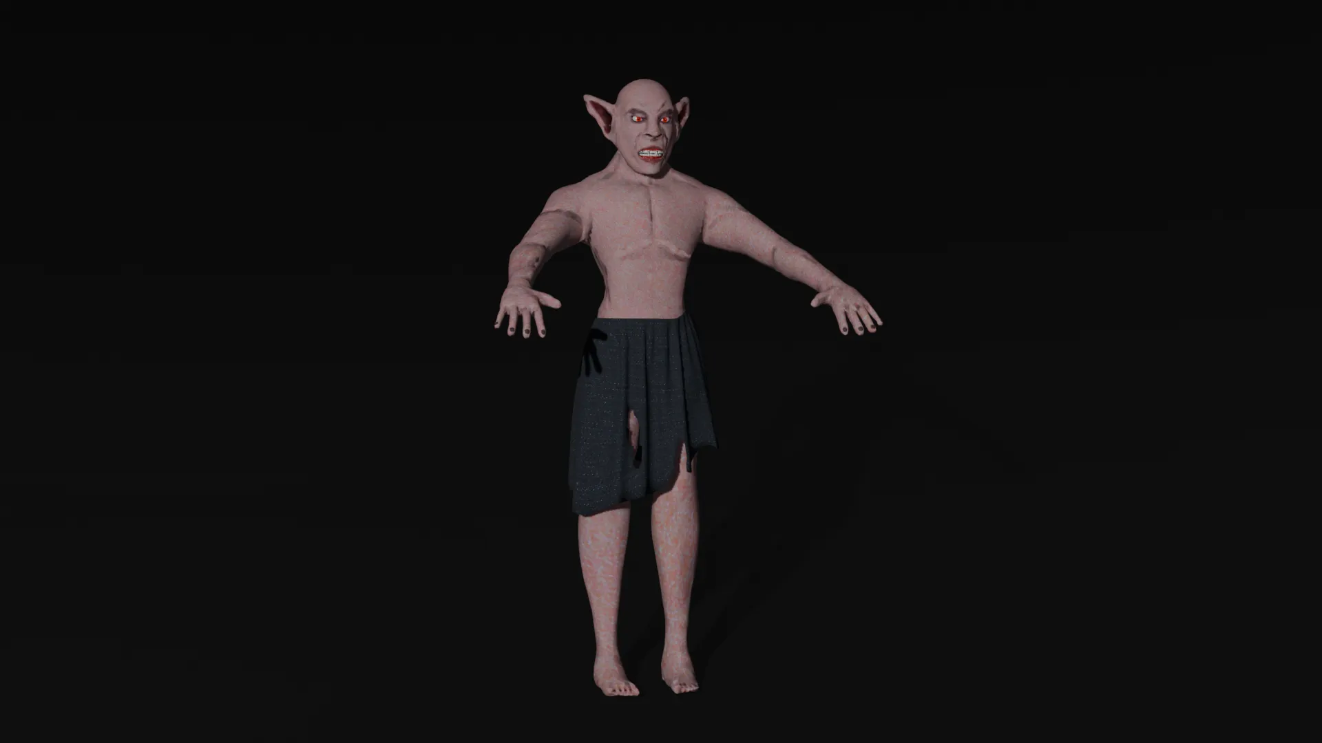 Realistic Older Vampire Character Static 3D Model .c4d .max .obj .3ds .fbx .stl .blend 