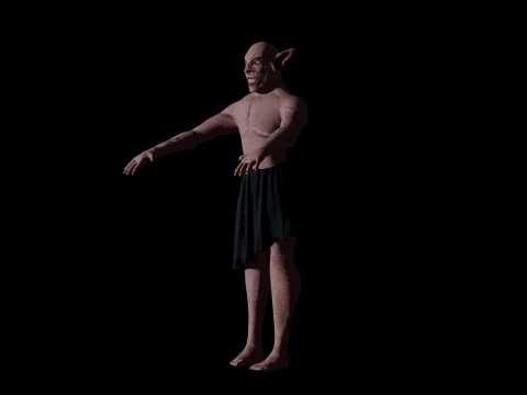 Realistic Older Vampire Character Static 3D Model