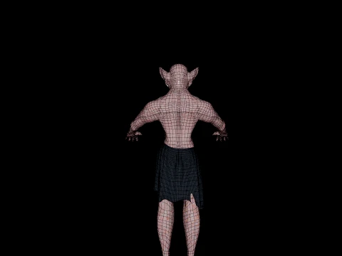 Realistic Older Vampire Character Static 3D Model
