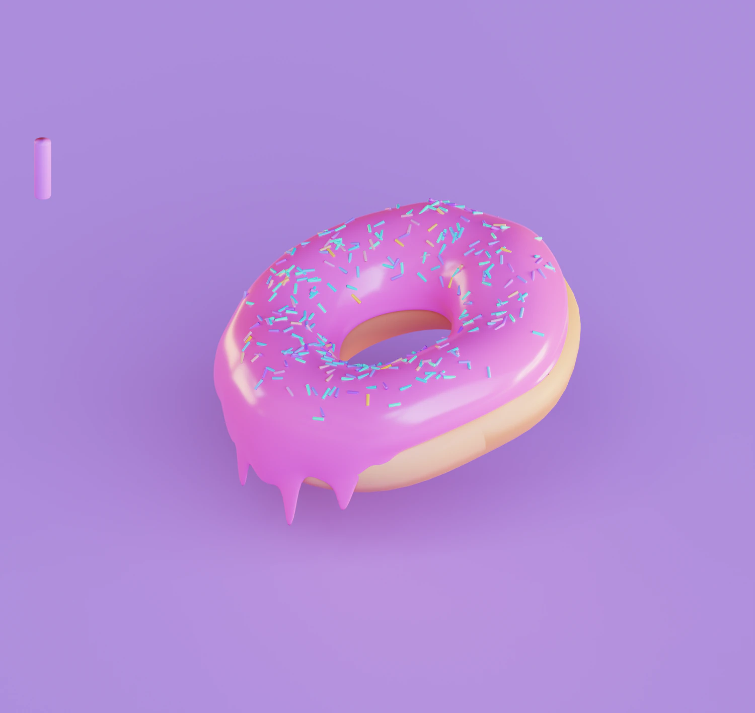 Sweet Tasty Donut3D 3D Model .c4d .max .obj .3ds .fbx .stl .blend 
