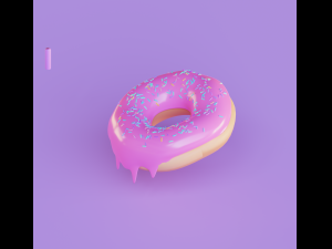 Sweet Tasty Donut3D 3D Model