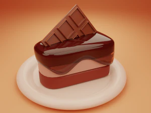 Chocolate Cake3D 3D Model
