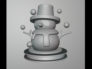 Snowman in globe3D 3D Модель