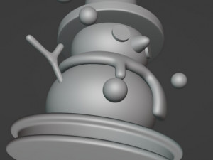 Snowman in globe3D 3D Модель