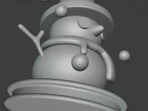 Snowman in globe3D 3D Model