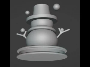 Snowman in globe3D 3D Model
