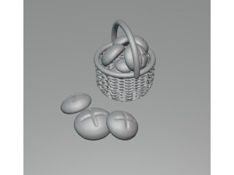 Basket of Breads3D Modelo 3D