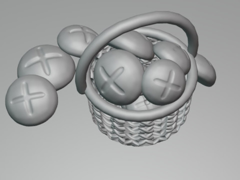 Basket of Breads3D Modelo 3D