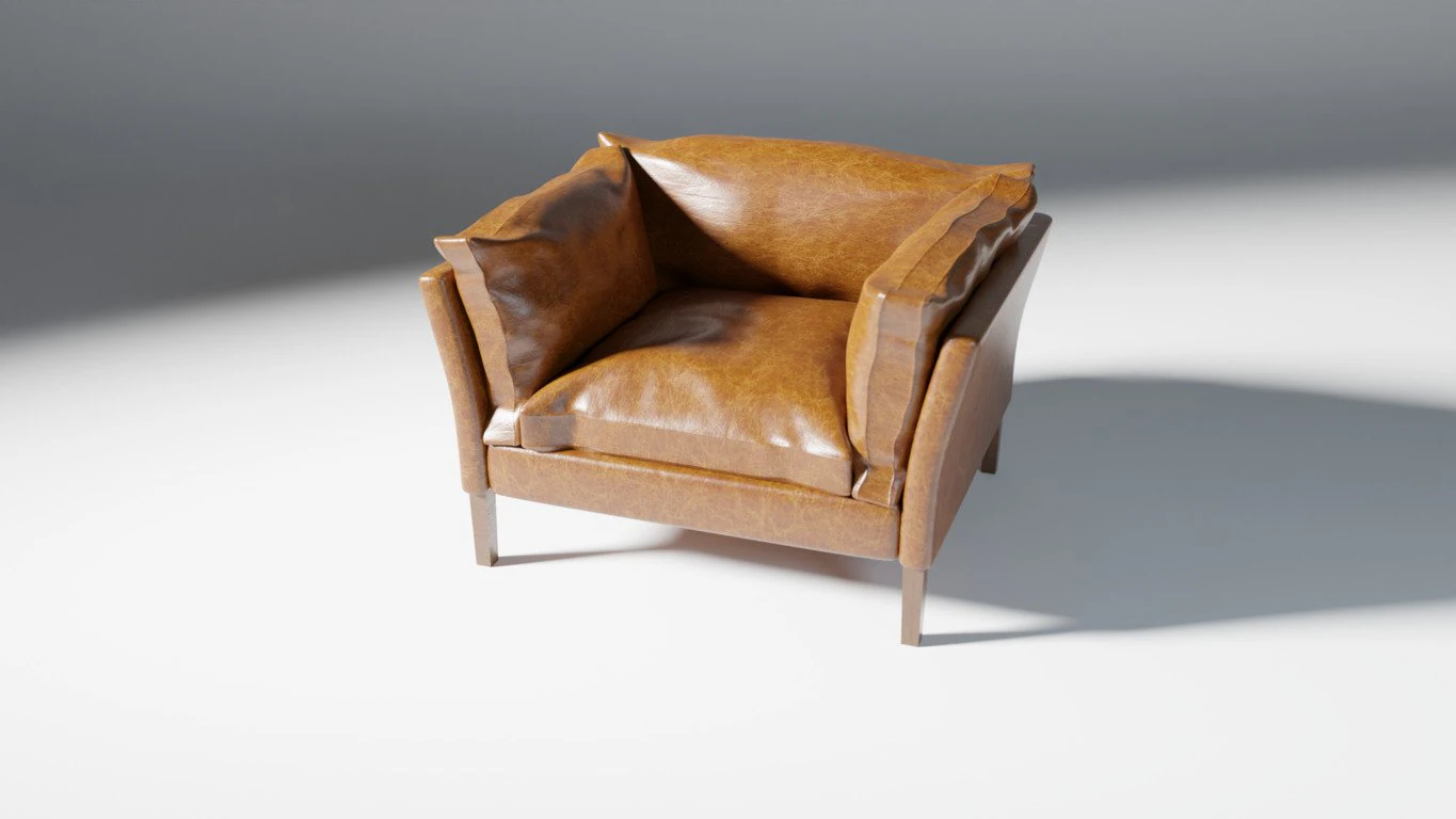 Classic Milano Armchair 3D Model .c4d .max .obj .3ds .fbx .stl .blend