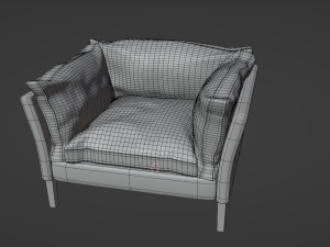 Classic Milano Armchair Modello 3D