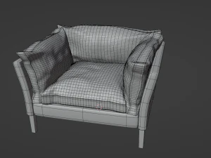 Classic Milano Armchair 3D Model