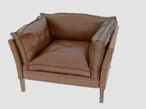 Classic Milano Armchair 3D Model