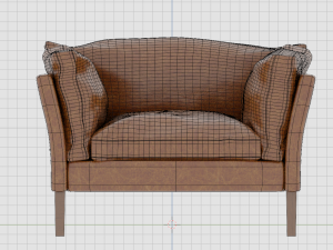 Classic Milano Armchair Modello 3D