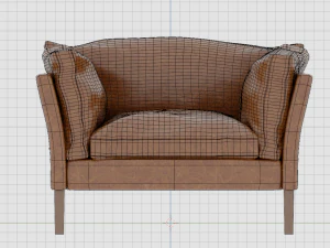 Classic Milano Armchair 3D Model