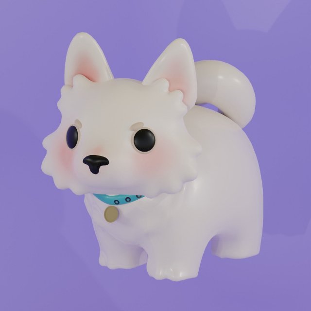 Animated Cartoon Dogs Set Low-poly Modello 3D .c4d .max .obj .3ds .fbx .stl .blend 