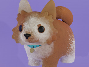 Animated Cartoon Dogs Set Low-poly Modello 3D