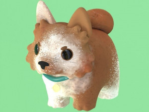 Animated Cartoon Dogs Set Low-poly Modello 3D