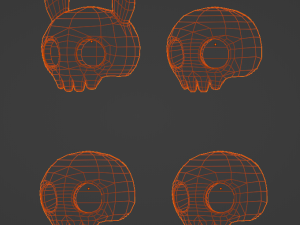 LowPoly Cartoony Skulls Modèle 3D