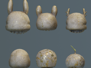 LowPoly Cartoony Skulls Modèle 3D