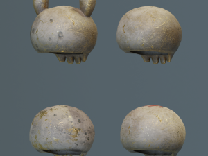 LowPoly Cartoony Skulls Modèle 3D