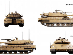 3D MBT MERKAVA Mk4 3Dモデル