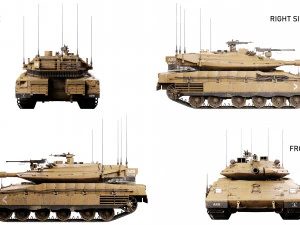 3D MBT MERKAVA Mk4 3D Model