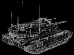 3D MBT MERKAVA Mk4 3Dモデル